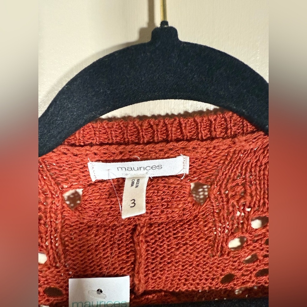NWT Maurices cable-knit granola cardigan size 3X - Picture 3 of 6